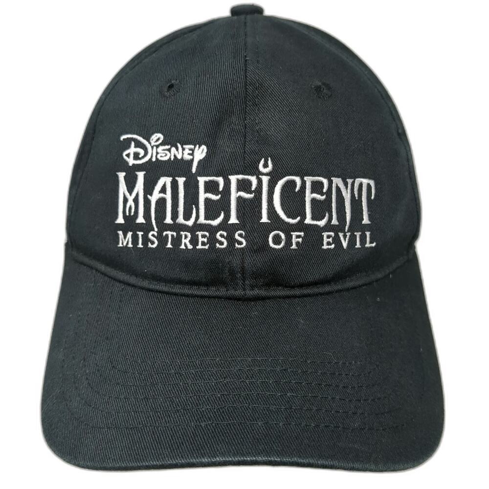 Disney Baseball Cap Black One Size Strapback Hat Maleficent Mistress of Evil